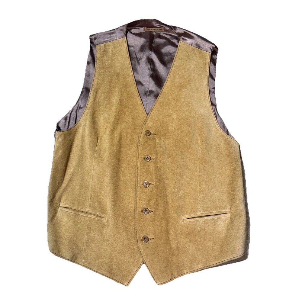 Vintage 70s Trumpeter Suede Vest New With Tags Made in Yugoslavia Sz 44 Large